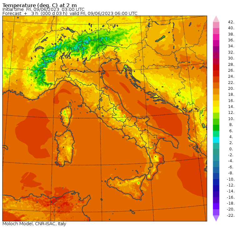 temperature minime oggi