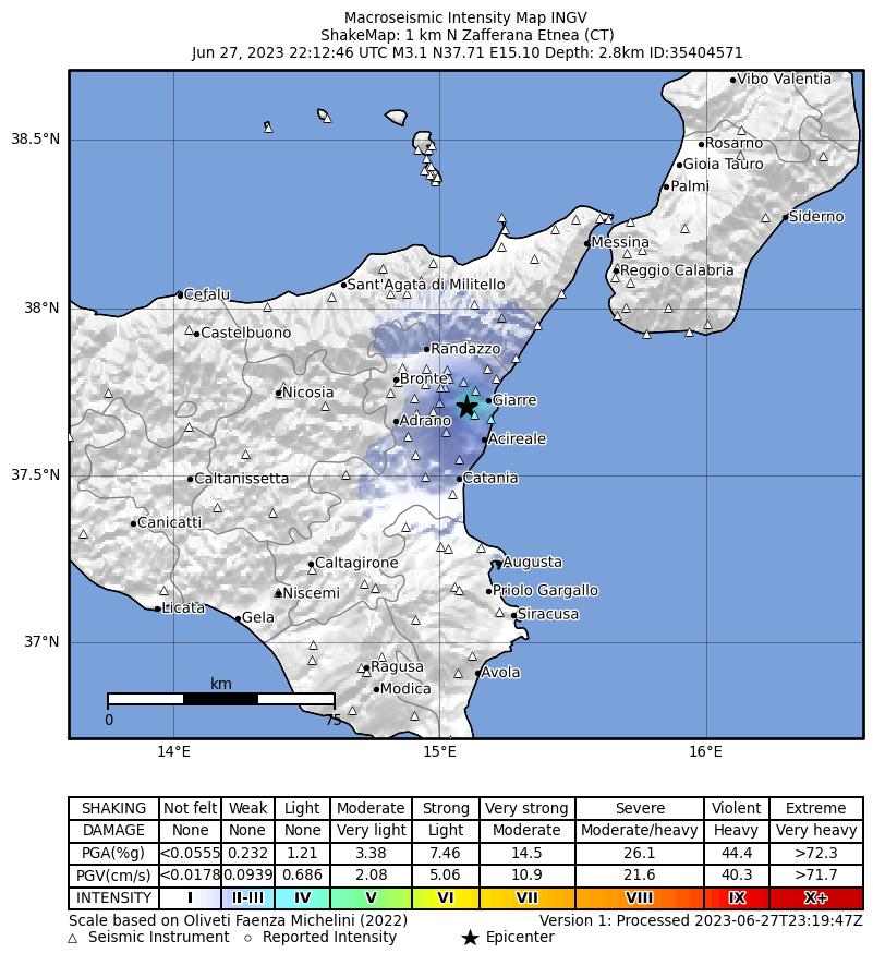 terremoto etna catania santa venerina zafferana etnea