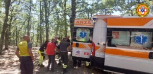 intervento di recupero di un motociclista da parte del Soccorso Alpino e Speleologico Siciliano