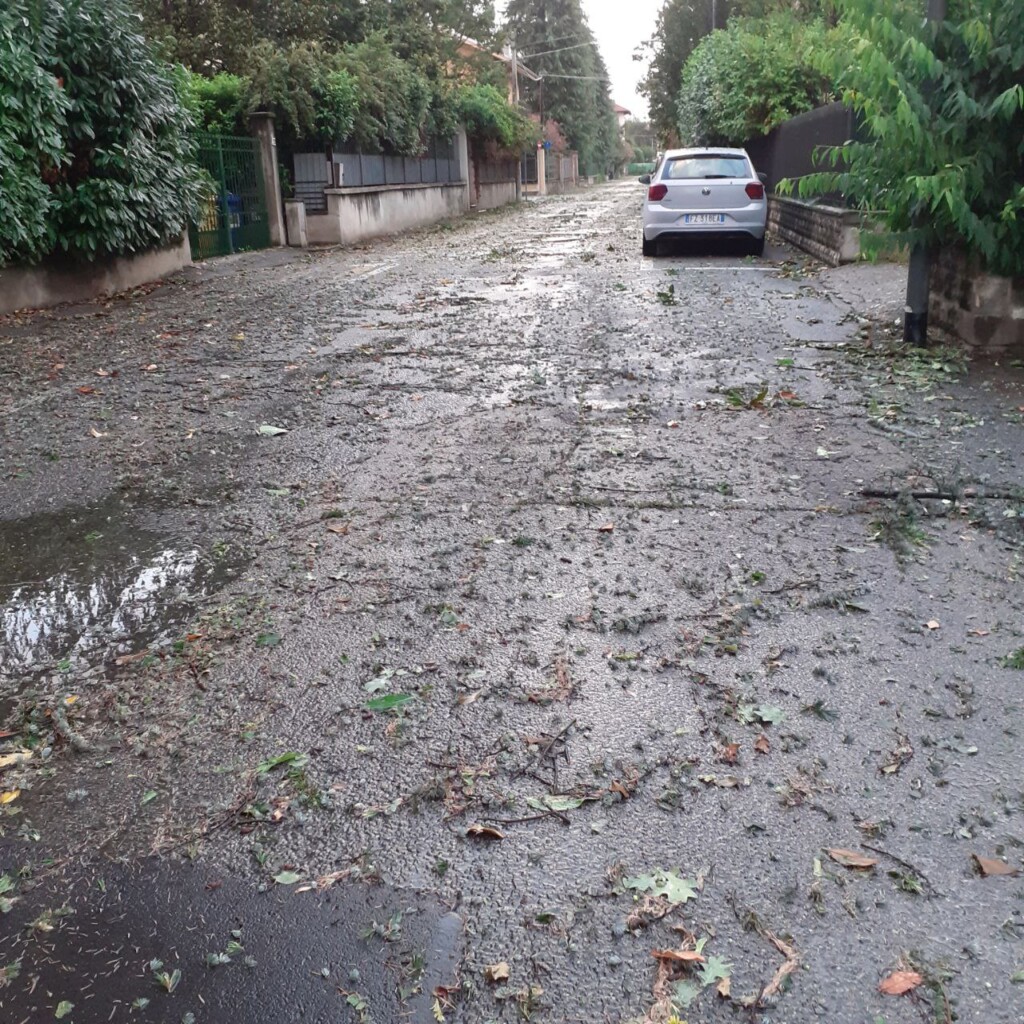 I danni del maltempo a Ciriè (Torino)