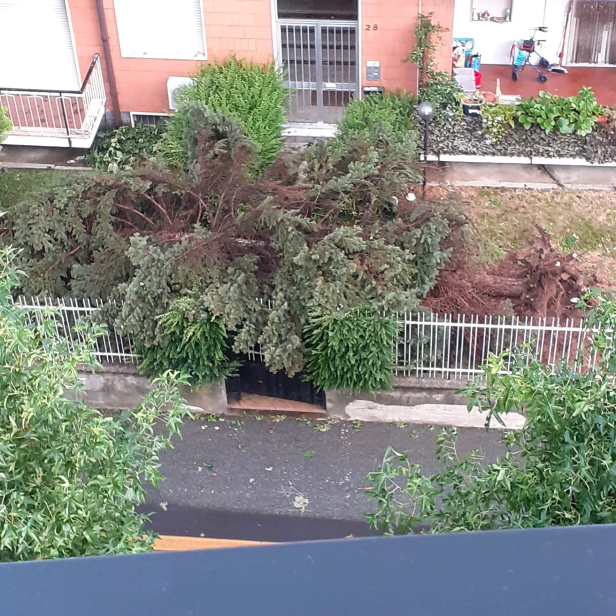 I danni del maltempo a Ciriè (Torino)