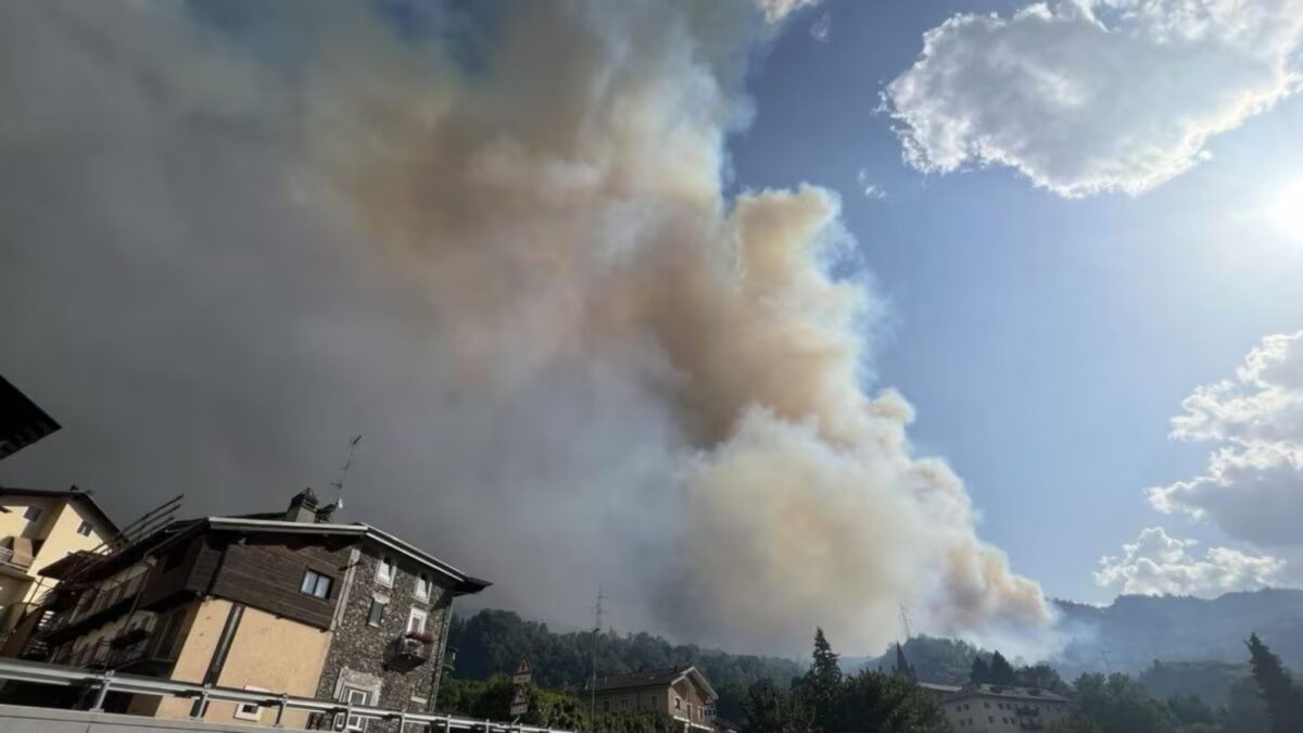 incendio boschivo Valle d'Aosta