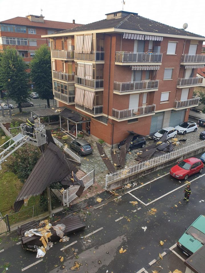 I danni del maltempo a Ciriè (Torino)