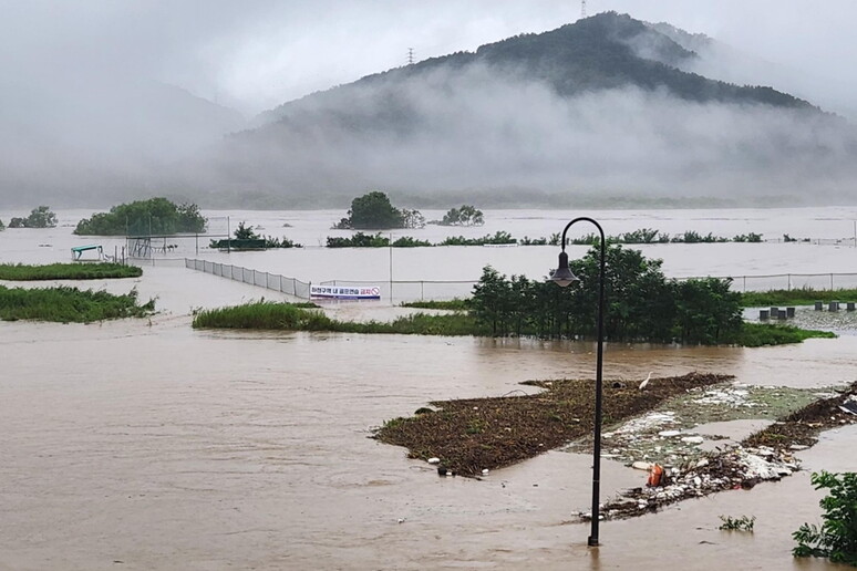 piogge torrenziali in Corea del Sud