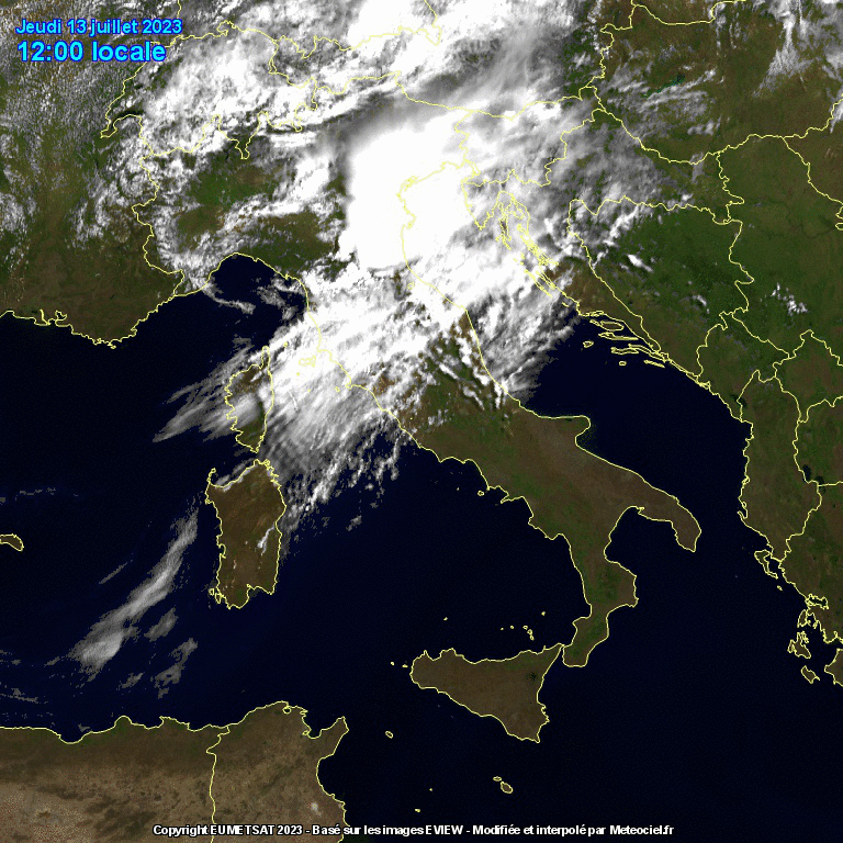 satellite meteo italia 13 luglio 2023