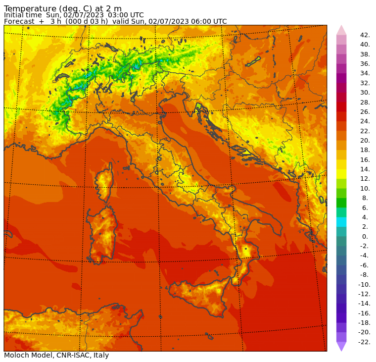 temperature minime 2 luglio