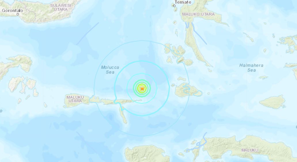 terremoto mare molucche indonesia