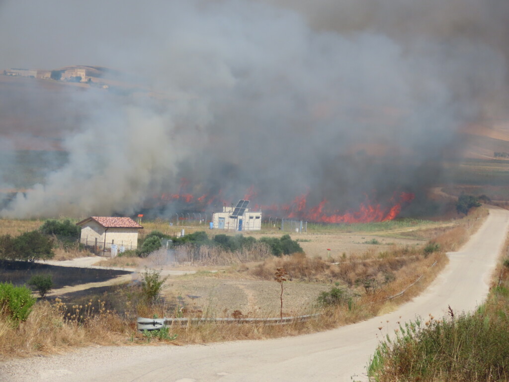Incendio Diga del Basentello