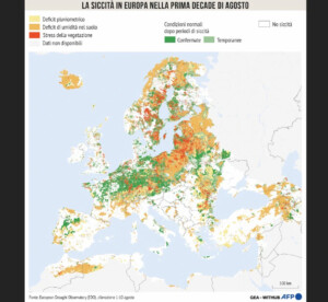siccità europa agosto 2023