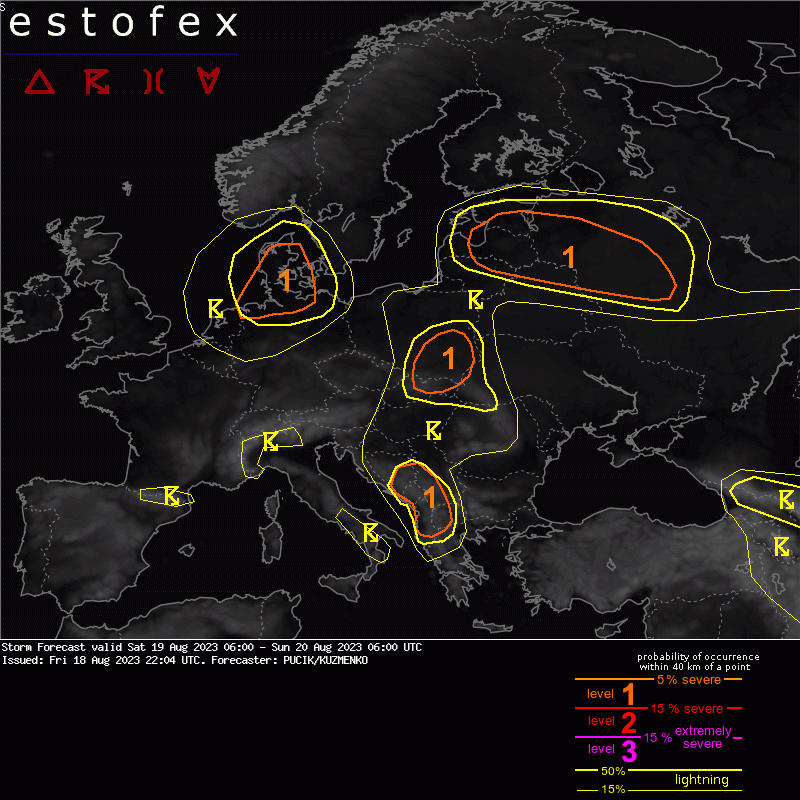 allerta meteo estofex 19 agosto