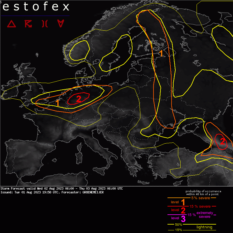 allerta meteo estofex 2 agosto