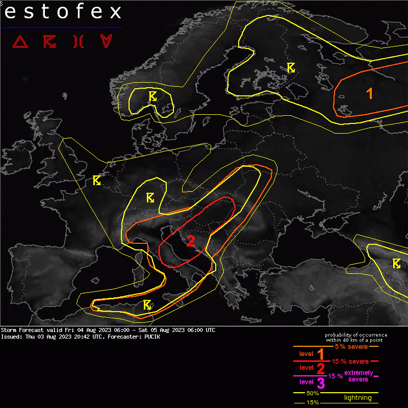 allerta meteo estofex 4 5 agosto