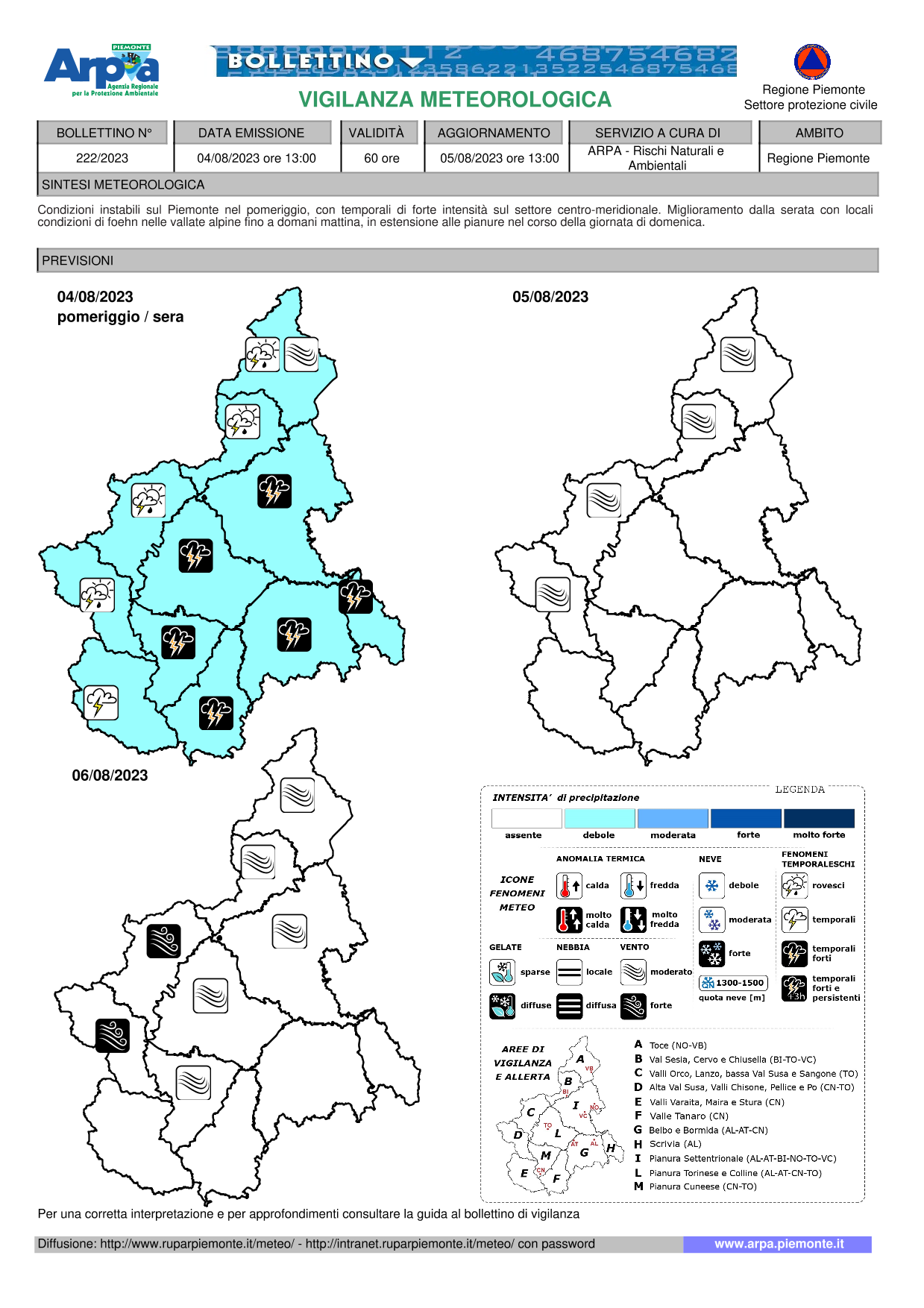 allerta meteo piemonte