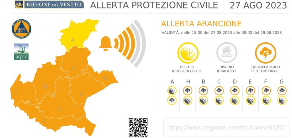 allerta meteo veneto 28 agosto