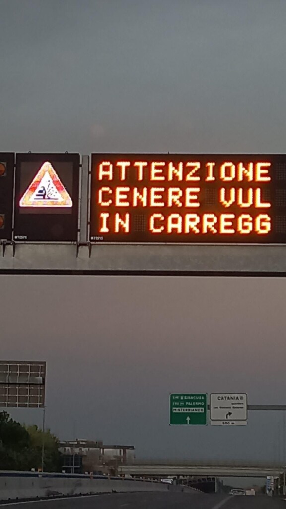 cenere eruzione etna