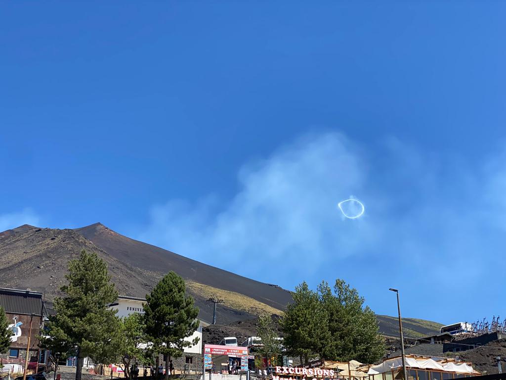 etna anello di fumo 5 agosto 2023