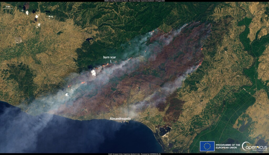 incendio Alexandroupolis grecia