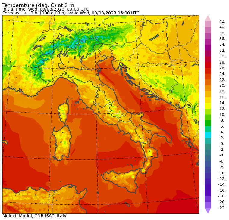 temperature minime oggi