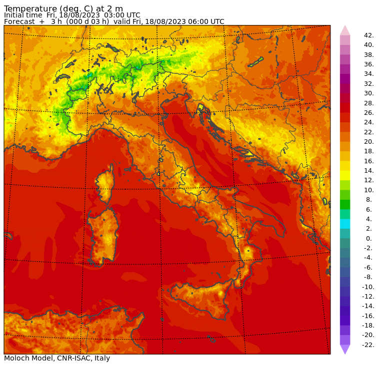 temperature minime oggi