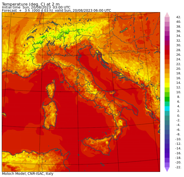 temperature minime oggi