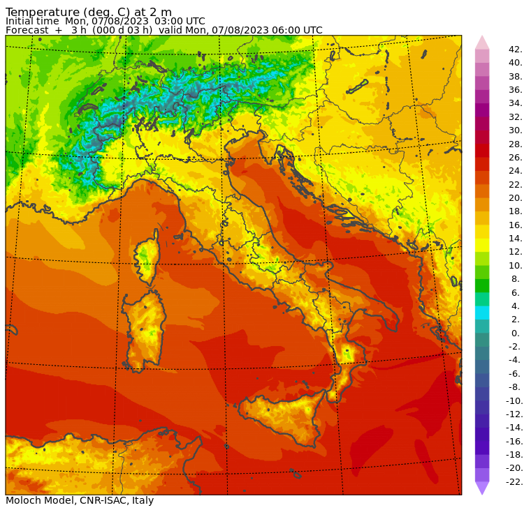 temperature minime oggi