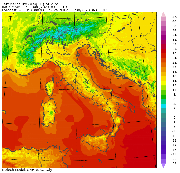 temperature minime oggi