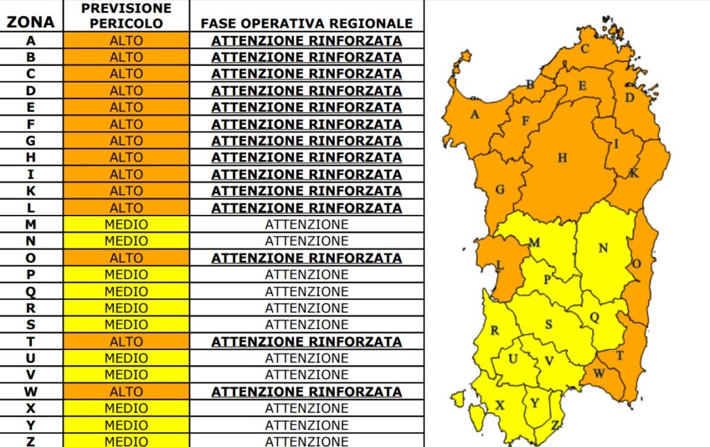 allerta incendi sardegna 5 settembre