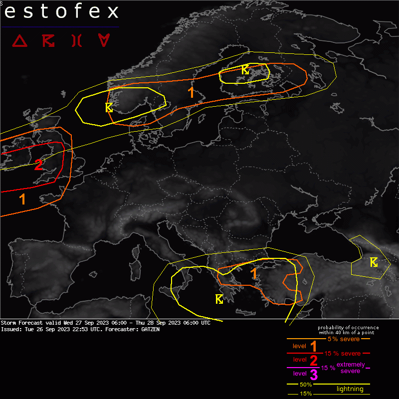 allerta meteo estofex 27 settembre