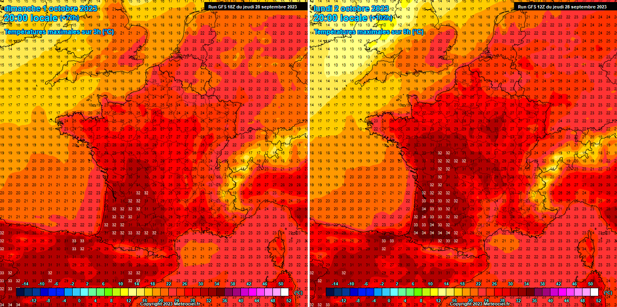 caldo francia 1-2 ottobre 2023