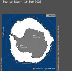 ghiaccio marino antartide 16 settembre 2023