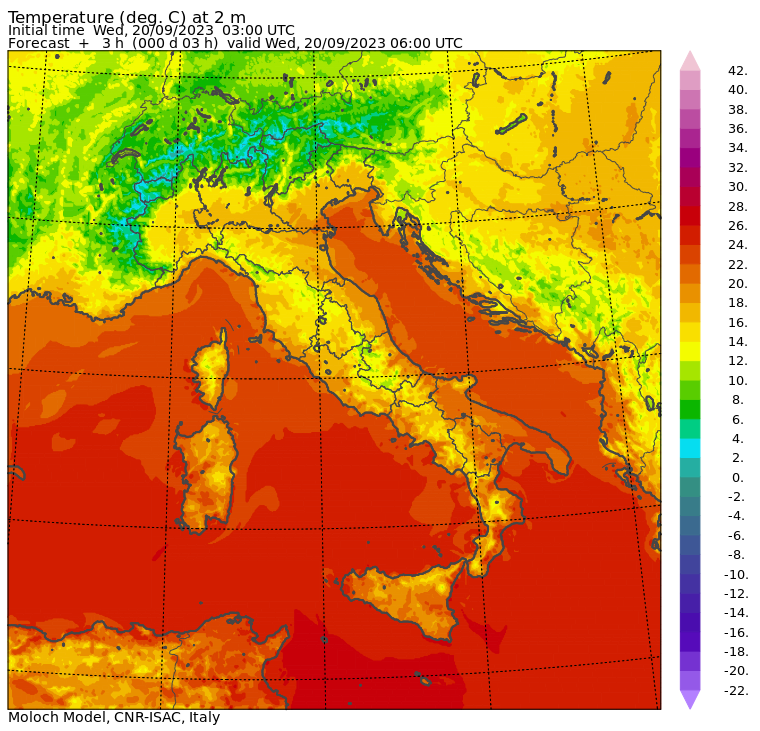 temperature minime oggi