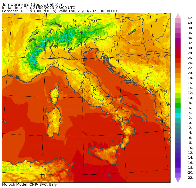temperature minime oggi