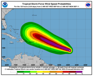 tempesta lee uragano