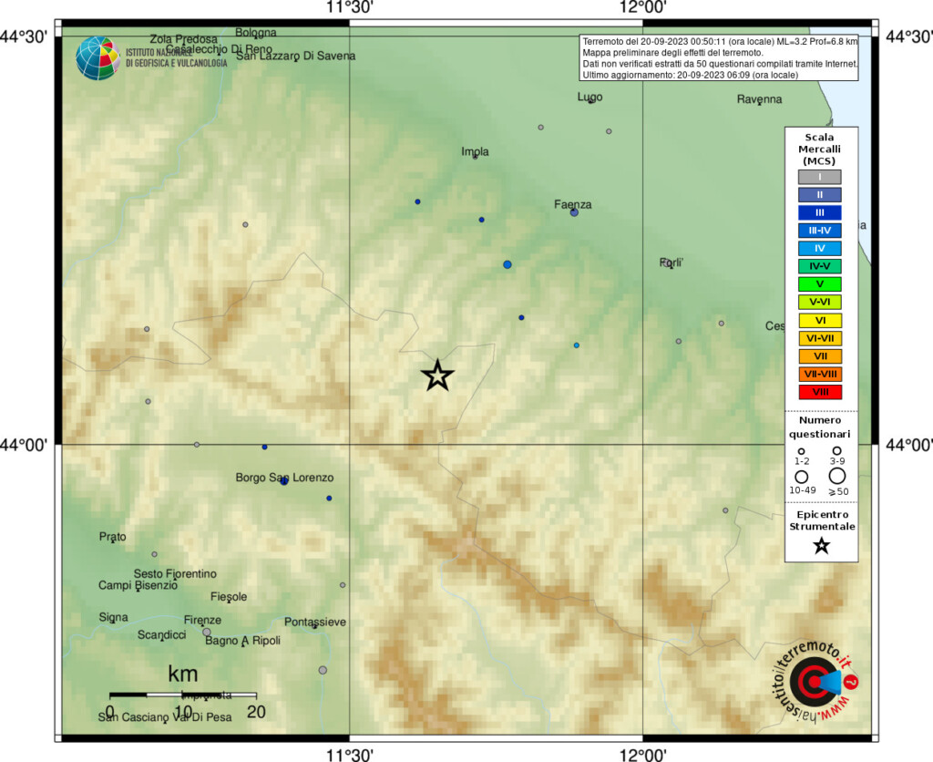 terremoto toscana firenze marradi