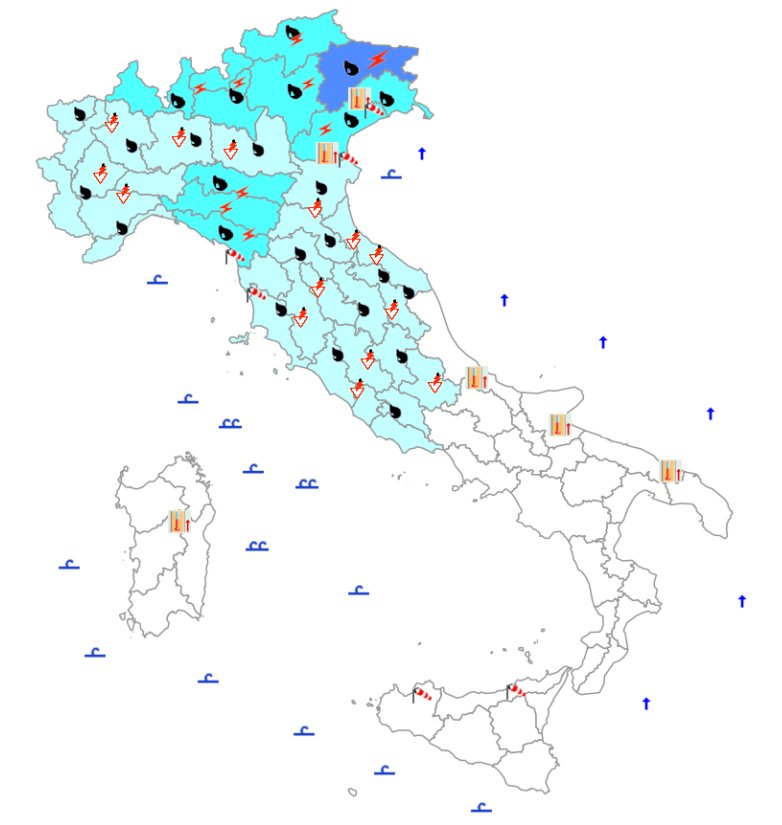 bollettino meteo protezione civile 30 ottobre
