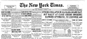 crollo borsa wall street 29 ottobre martedì nero