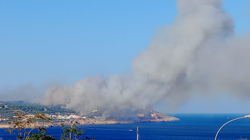 incendio santa cesarea terme