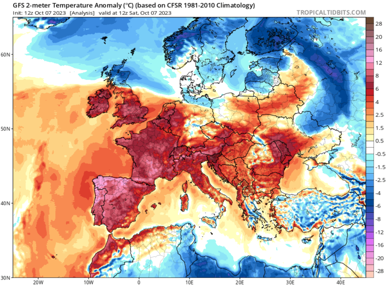 ondata caldo europa 7 ottobre