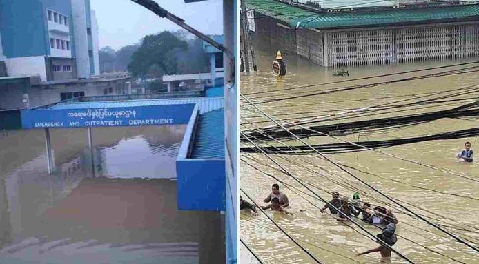 piogge monsoniche inondazioni myanmar