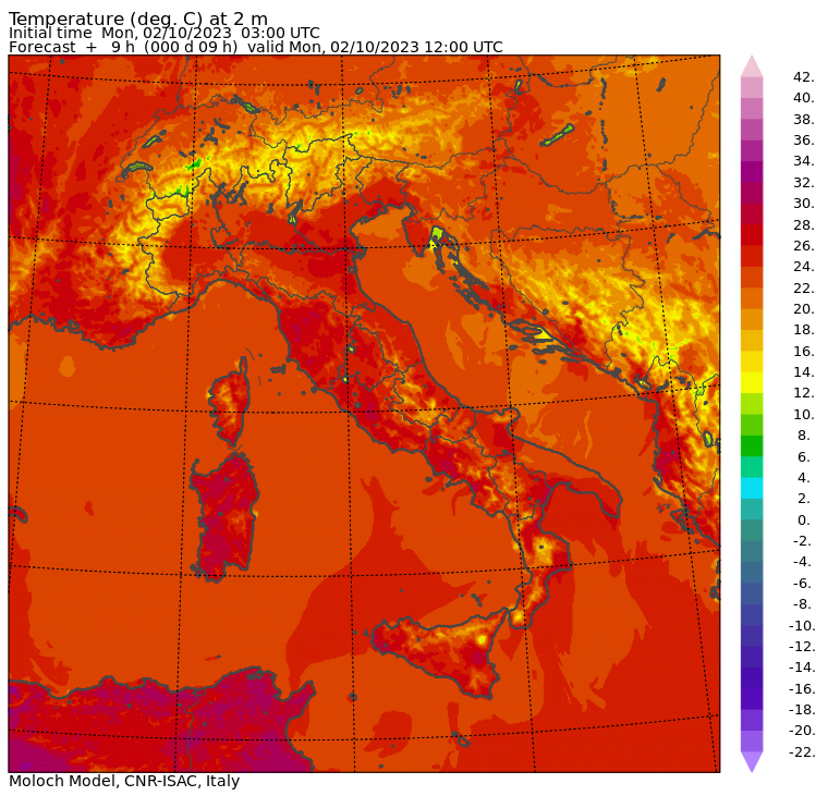 temperature massime 2 ottobre