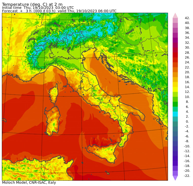temperature minime oggi
