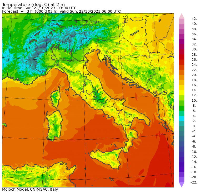 temperature minime oggi