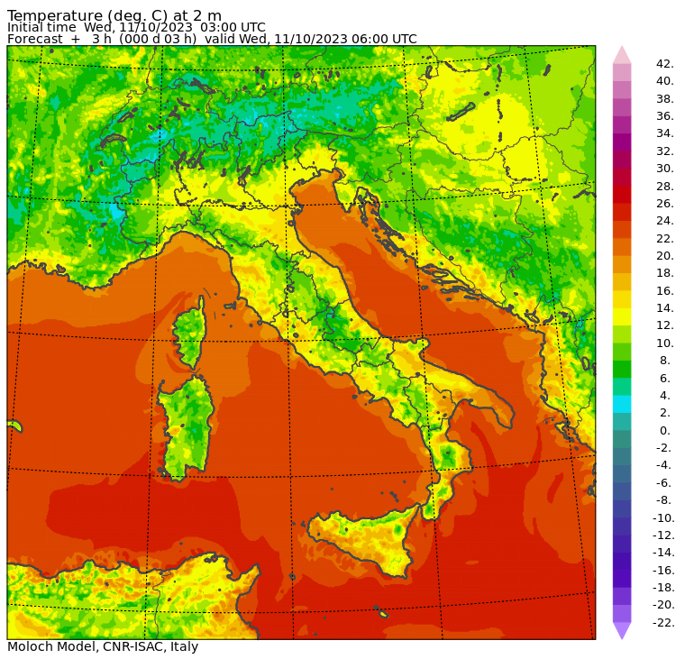 temperature minime oggi