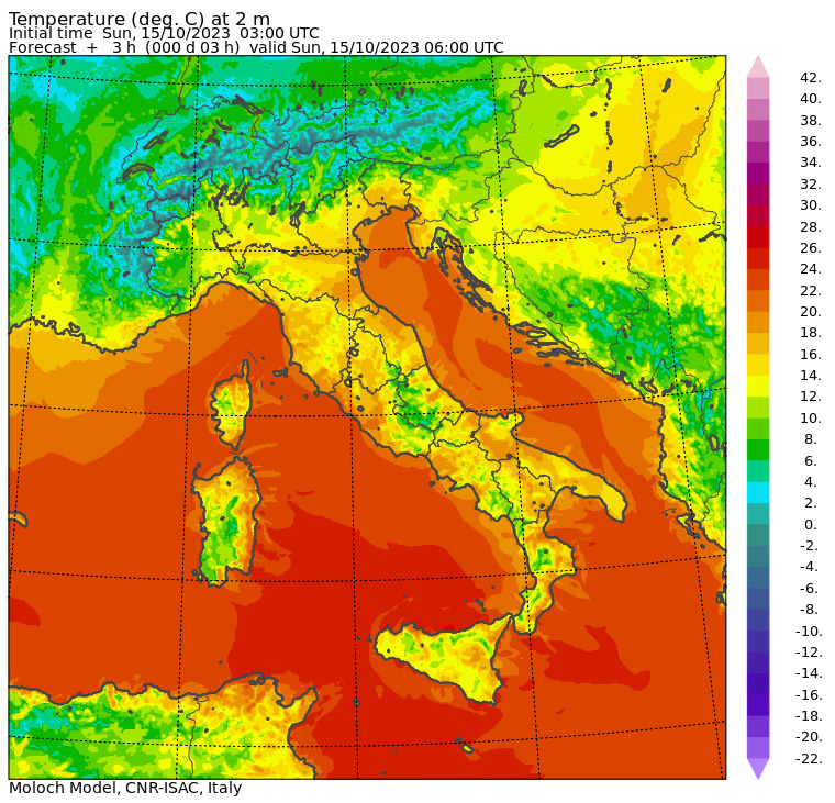 temperature minime oggi