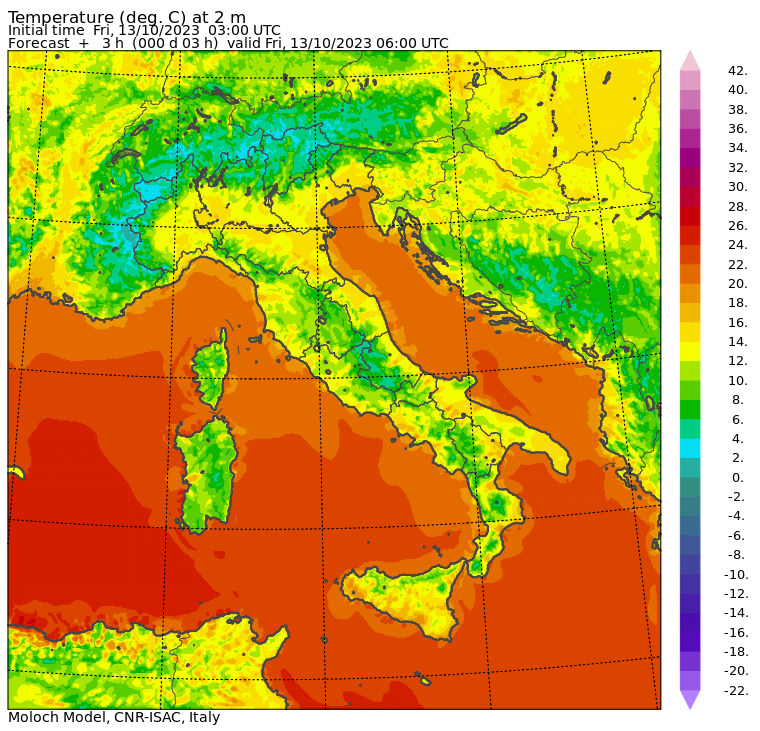 temperature minime oggi