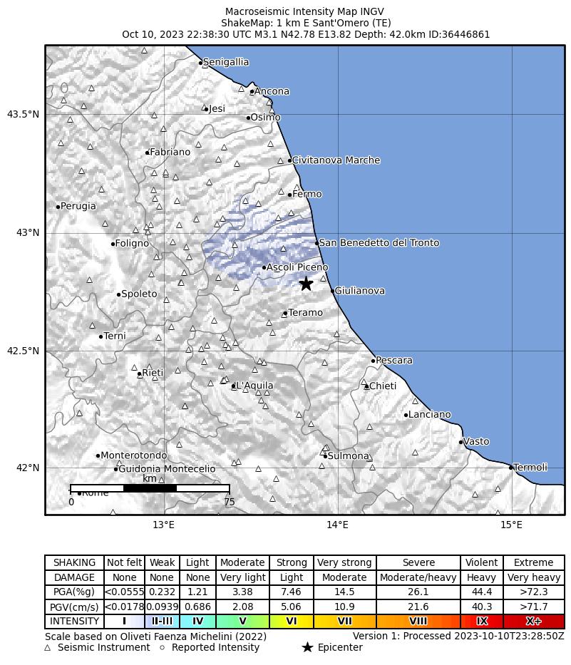 terremoto Sant'Omero teramo abruzzo marche