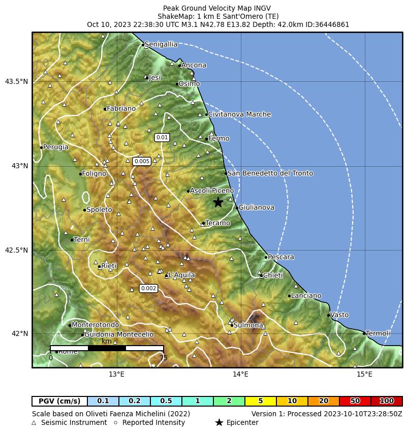 terremoto Sant'Omero teramo abruzzo marche