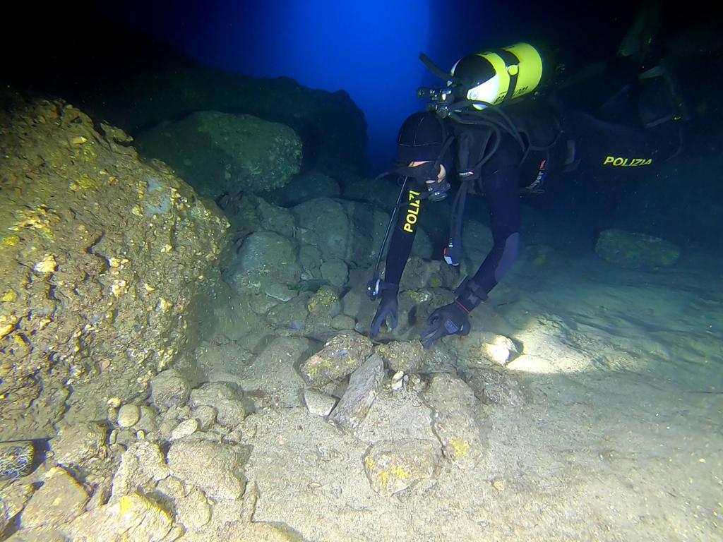 Archeologia recupero resti sommersi preistorici Capri