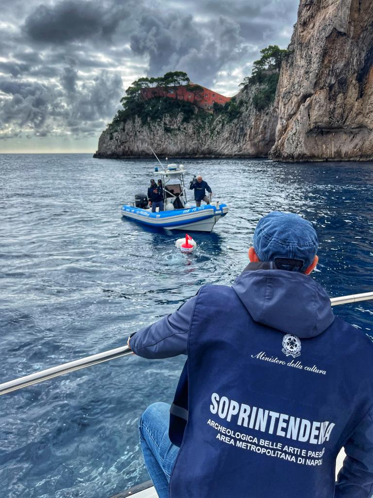 Archeologia recupero resti sommersi preistorici Capri