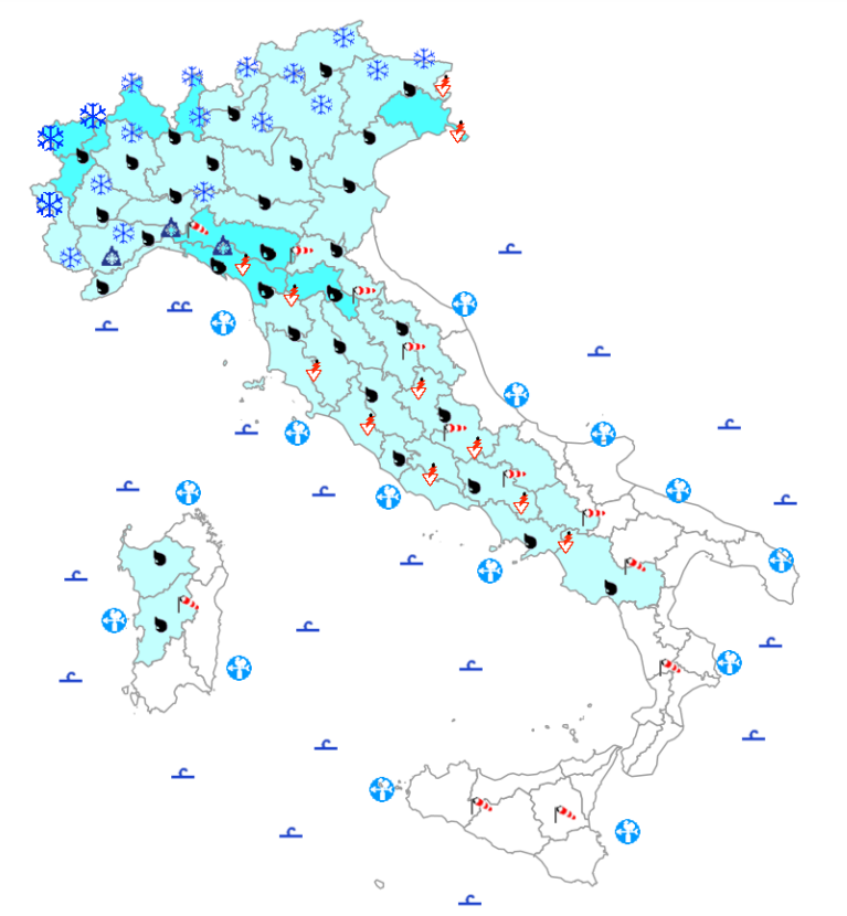 bollettino meteo protezione civile 30 novembre